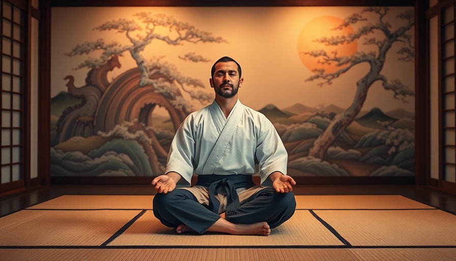 Traditional Japanese meditation in martial arts setting.