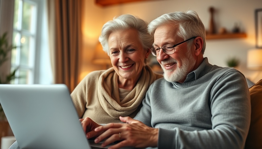 Older couple planning retirement program together