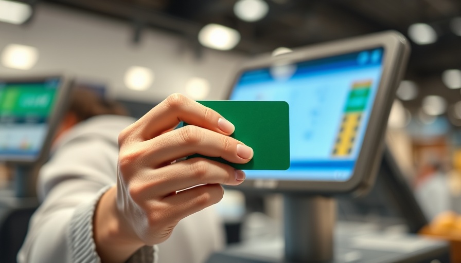 Pessimistic outlook on American economy depicted by close-up of credit card at checkout.