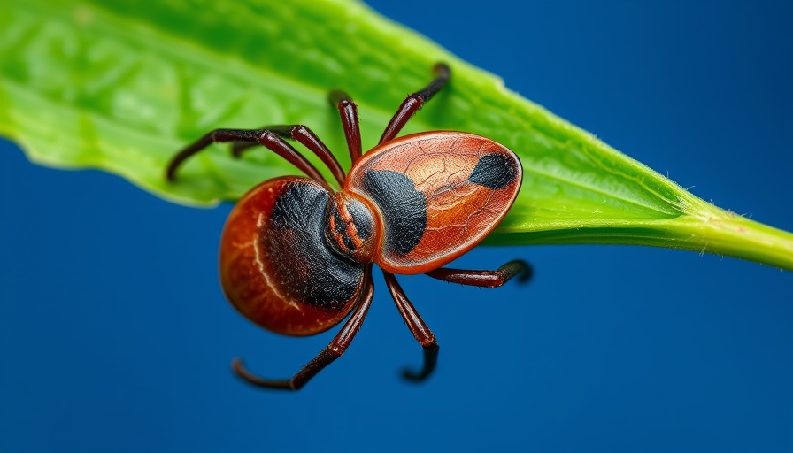 Tick on leaf, related to unproven Lyme disease tests and treatments.