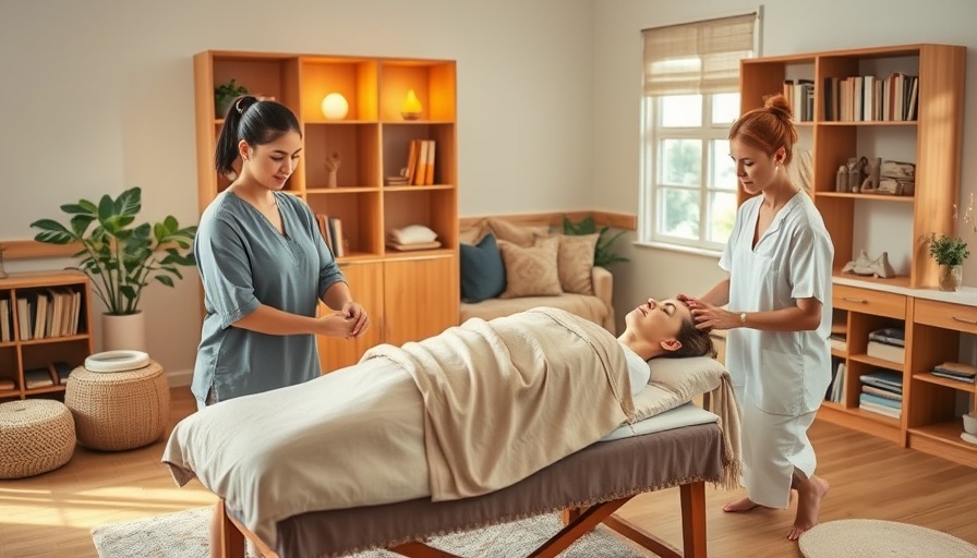 Alternative health care options in Muskegon, featuring focused practitioners performing treatments.