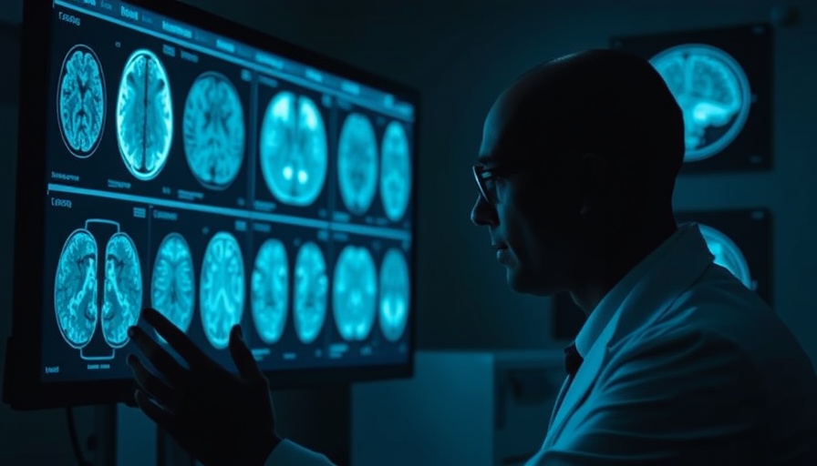 Doctor examining MRI scans for early Alzheimer detection.