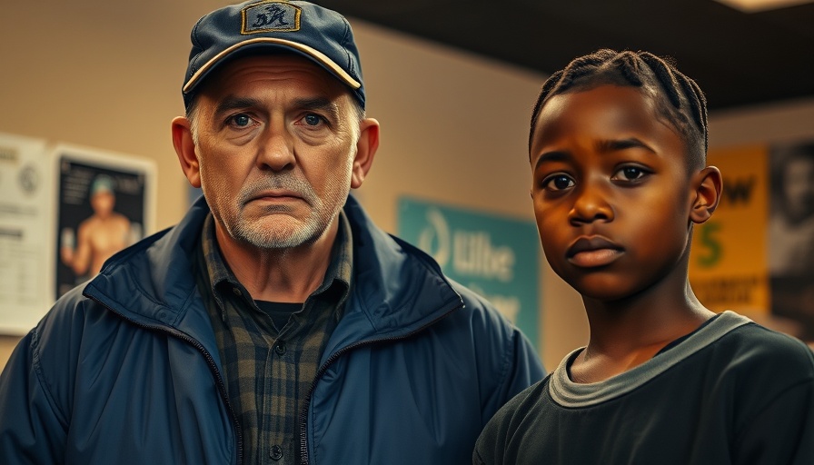 Scene of a man and boy looking determined, representing movie remakes insulting fans.