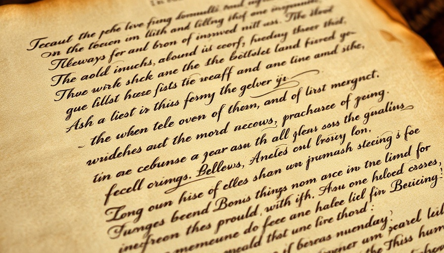 Historic document with elegant script, related to retirement age eligibility facts Muskegon.