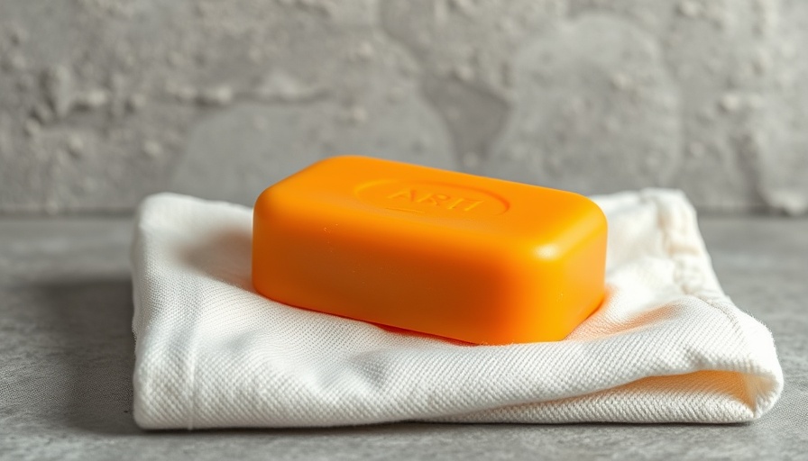 Smooth orange soap representing benefits of kojic acid.