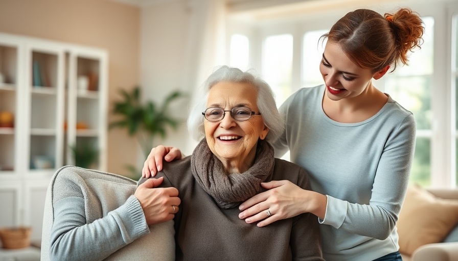 Elderly woman assisted by caregiver in a bright room, Louisiana ranked worst state for senior care.