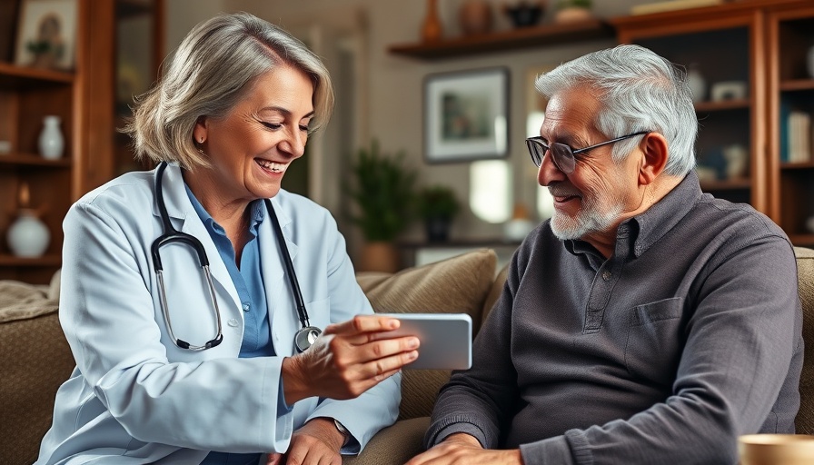 Senior care transformation India: doctor and elderly man discussing medicine.