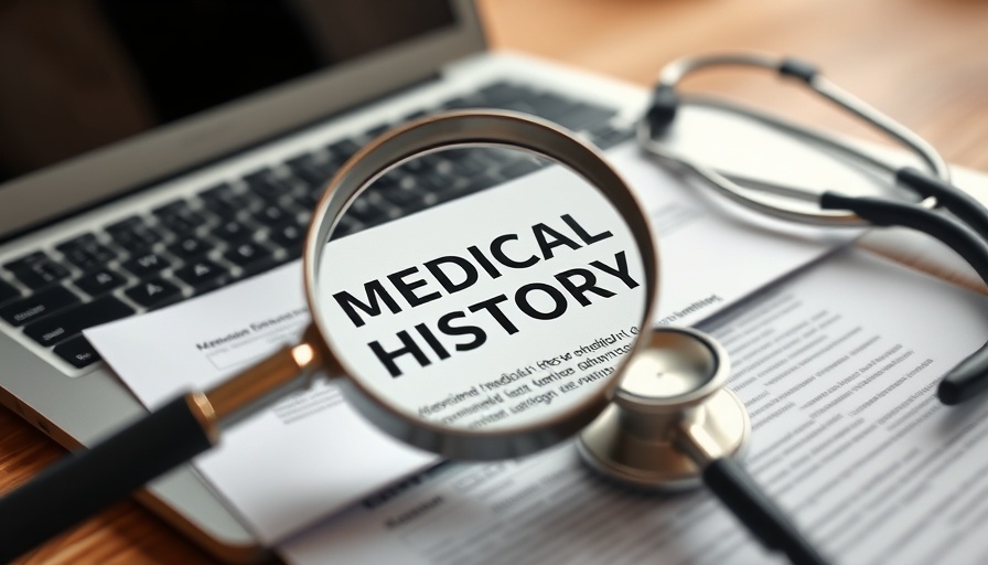 Magnifying glass on medical history highlighting health care data sales.
