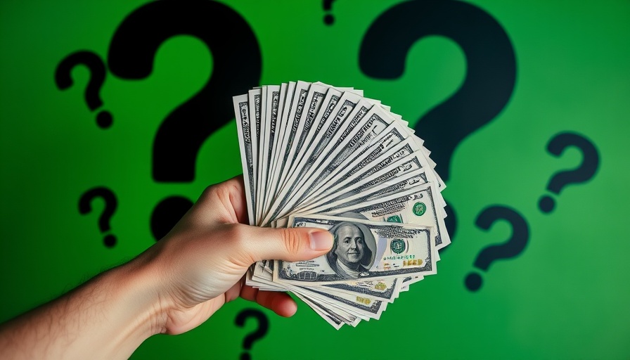 Finances with money fan and question marks symbolizing low cost medical insurance in Muskegon.
