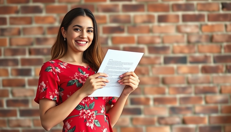 Alternative health care examples Muskegon: smiling woman holding document.