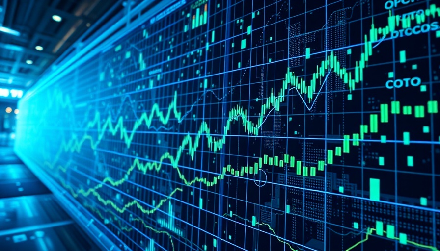 Quantum computing stock news represented by futuristic stock chart.