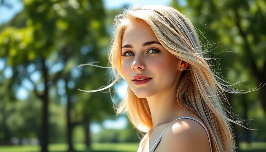 Serene young woman in park, alternative health care Muskegon.