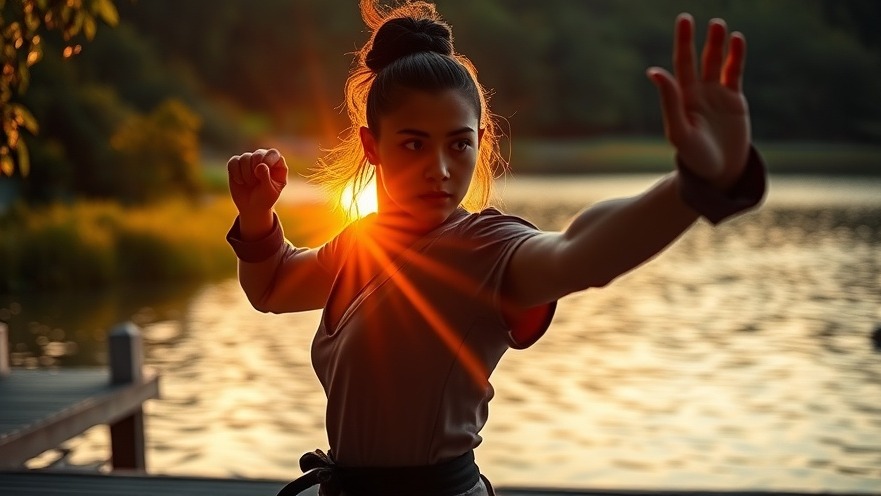karate edge gurnee silhouette of a female martial artist practicing defensive moves in Gurnee.