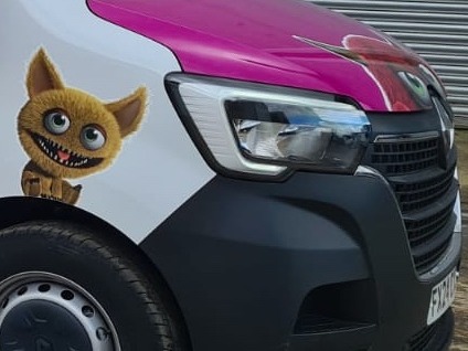 Essex bouncy castle hire delivery van detail