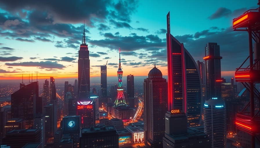 Futuristic cityscape symbolizing MEMIC policyholder dividend growth.
