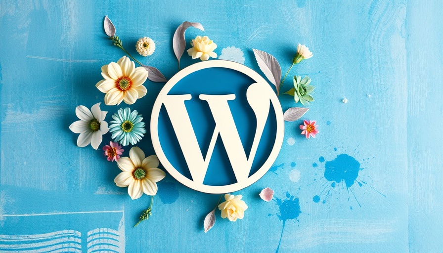 Artistic WordPress logo with abstract background