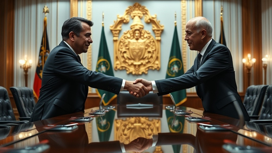 Leaders formal handshake at US nuclear submarine deal meeting