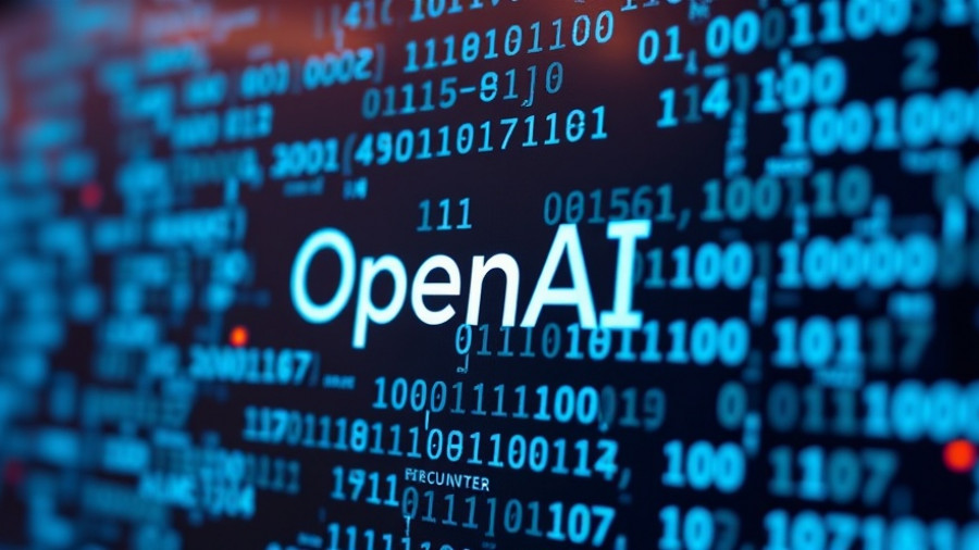 OpenAI logo with binary code, generative music tool concept.