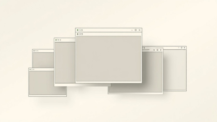 Abstract retro computer windows, digital interface