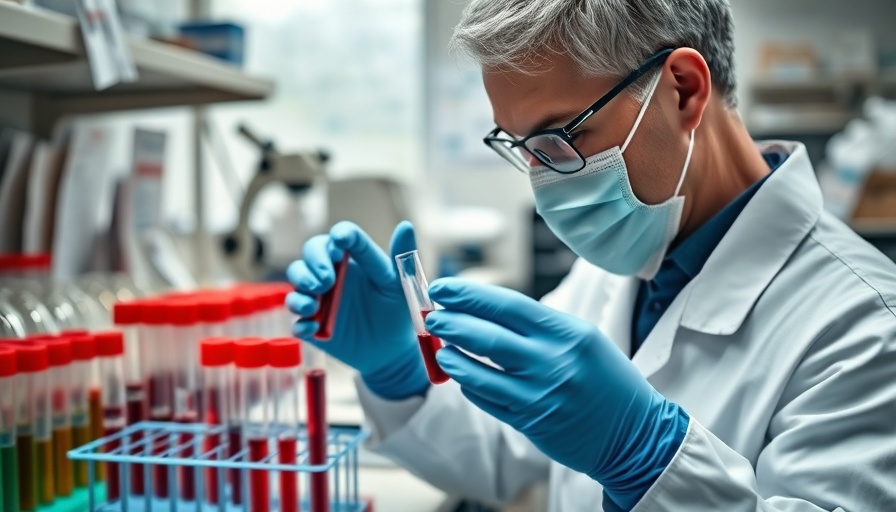 Lab technician organizing blood samples for HIV prevention shots