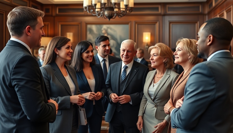 Group of professionals discussing AI censorship implications in a formal setting.