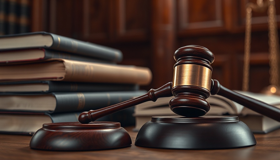 Close-up of a judge's gavel near legal books, symbolizing justice.