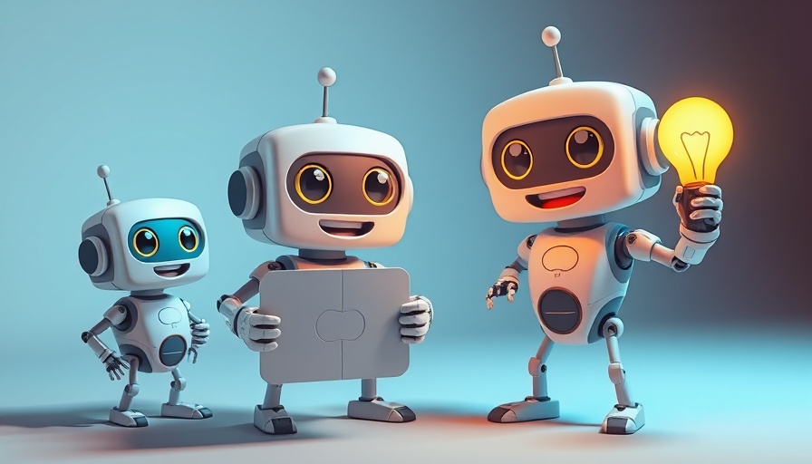 Agentic SEO and AI in Creativity illustrated with cartoon robots.