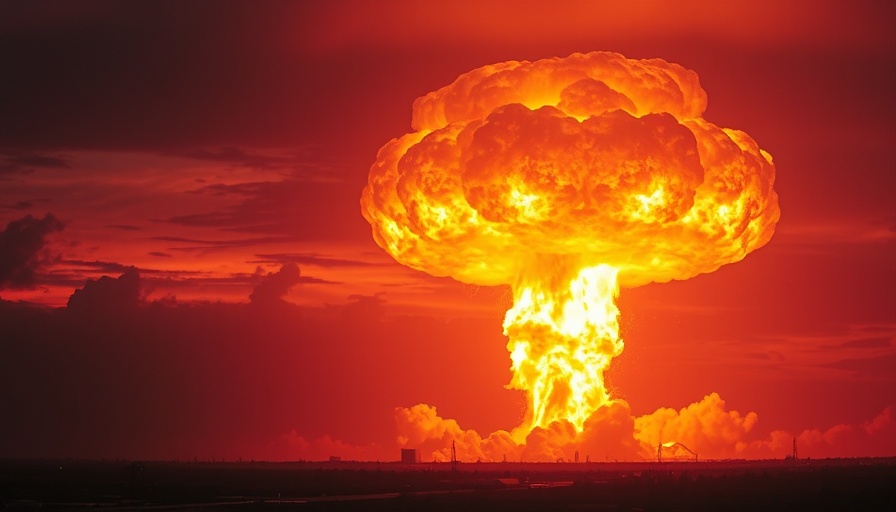 AI-Fueled Nuclear Renaissance depicted as a fiery explosion.