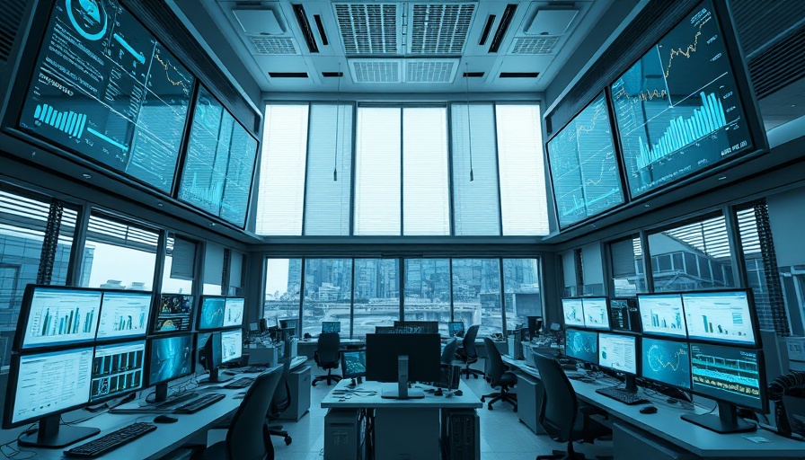 Science center with multiple data monitors, research funding impact