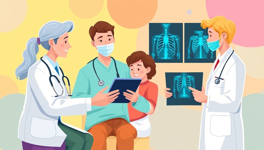 Colorful illustration of Google AI health updates in healthcare scenes