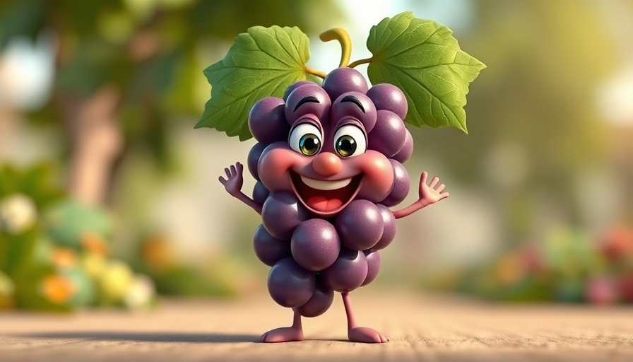 AI model optimization framework illustrated with cartoon grape character.