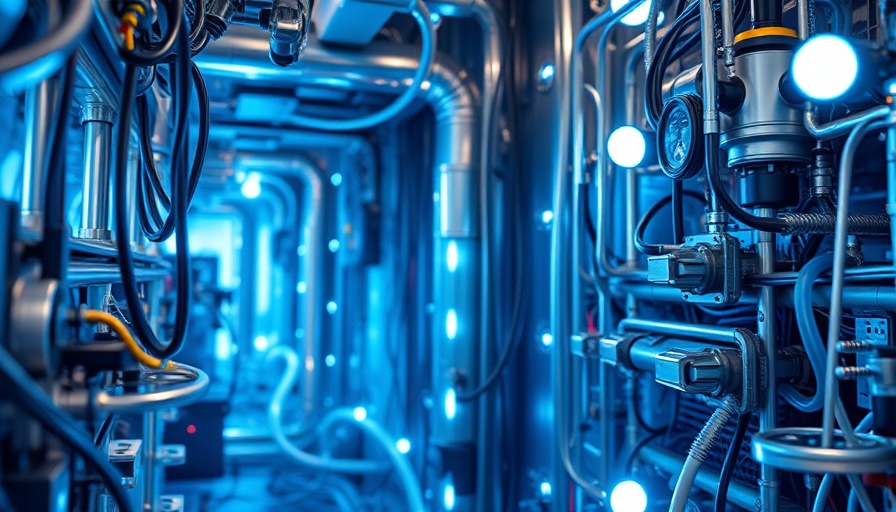 Futuristic blue-tech energy system illustrating disruptive technologies.