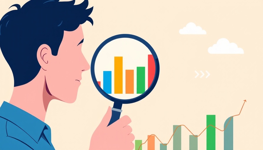Illustration of analytics and magnifying glass for Google March Core Update 2025.