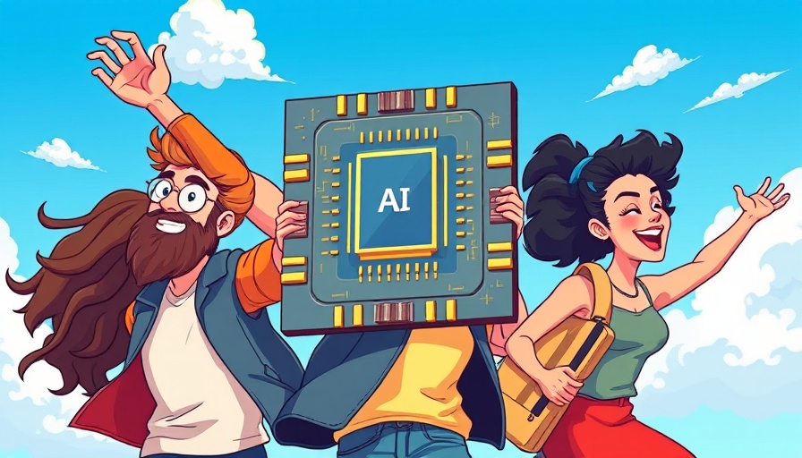 Illustration of people carrying AI chip, Media Companies Not Fully Using AI.
