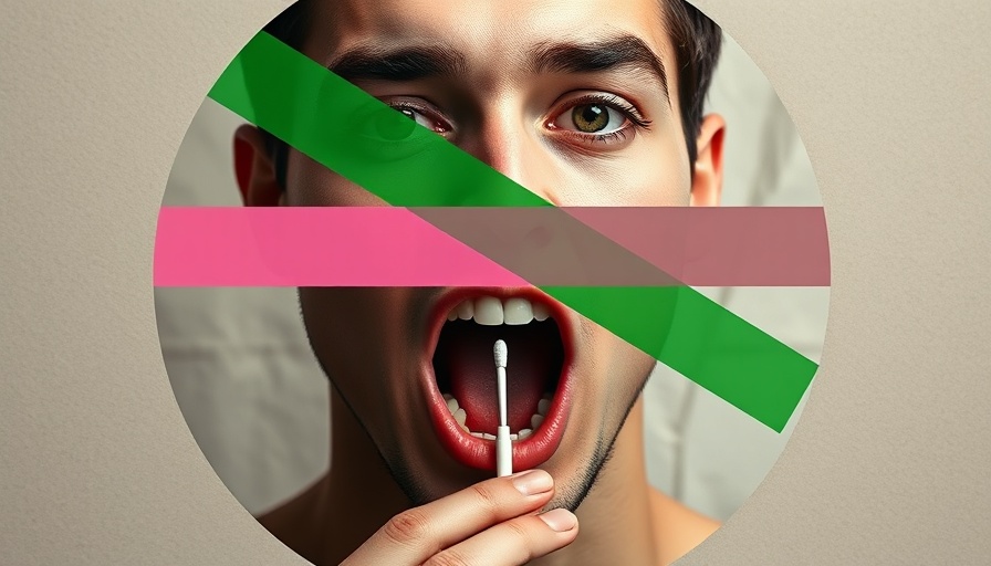 Abstract DNA testing concept with bold graphics and muted colors.