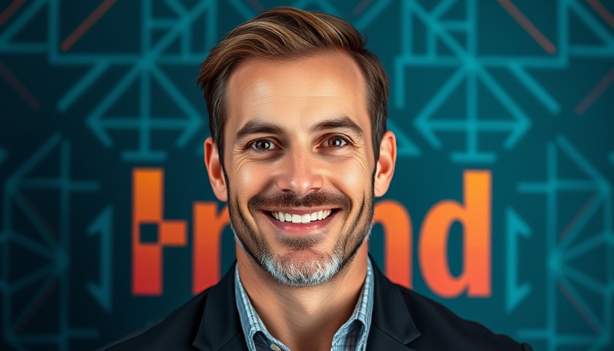 Digital banner with stylized text and a man's portrait, Google Lawsuits Impact on Businesses.