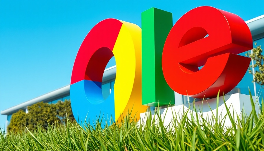 Google logo sign with green lawn for March 2025 Core Update.