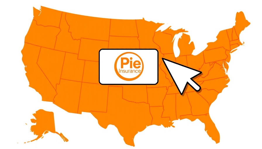Map illustration of the USA with Pie Insurance logo for final expense insurance.