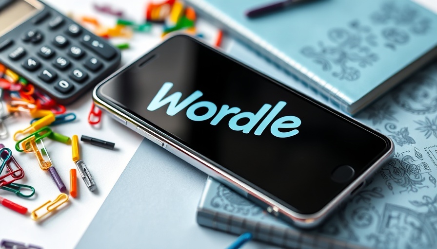 Wordle game strategy illustrated with smartphone and paperclips.