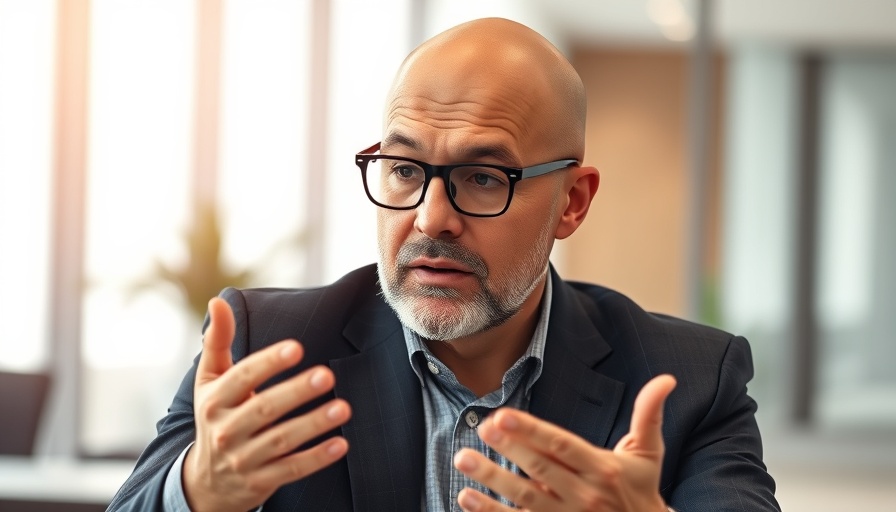 Bald man explaining noncompete agreements in technology, intense expression