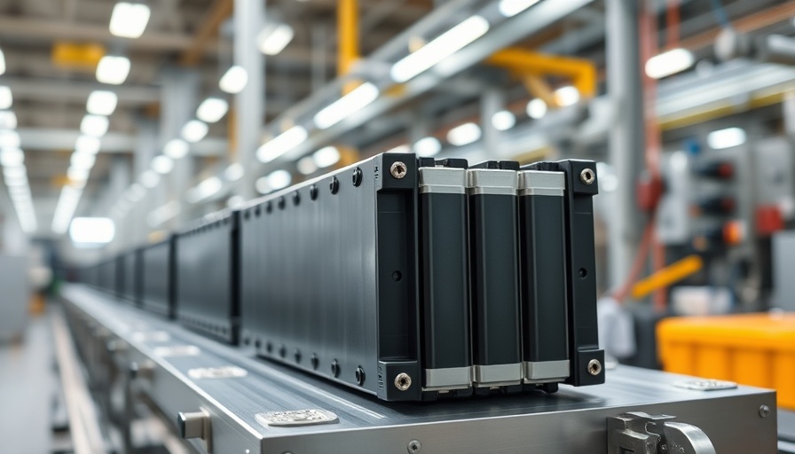 Advanced lithium battery pack on assembly line, tariffs impact on batteries.
