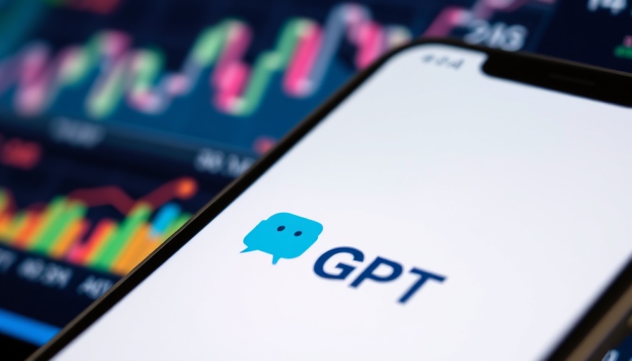 Smartphone displaying ChatGPT logo with graphs; highlights ChatGPT memory capabilities.