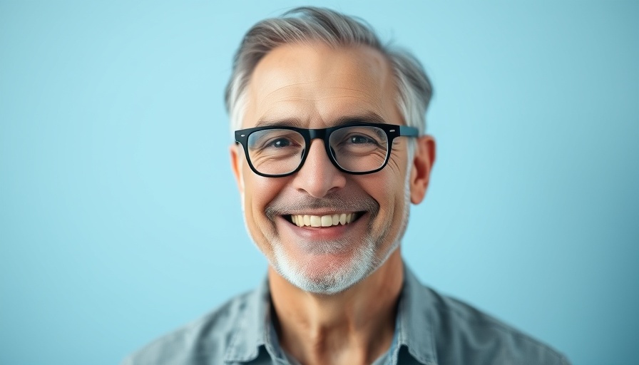 Smiling man with glasses, digital transformation in manufacturing expert.