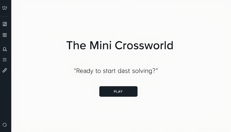 Today's NYT Mini Crossword Clues interface with play button.