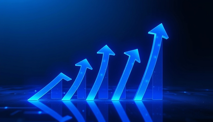 Illustration of blue arrows depicting U.S. Excess and Surplus Lines Market Growth.