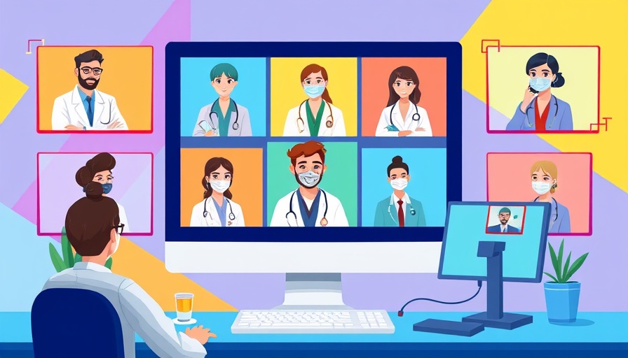 Virtual meeting with diverse doctors and user engaging, AI search optimization strategies.