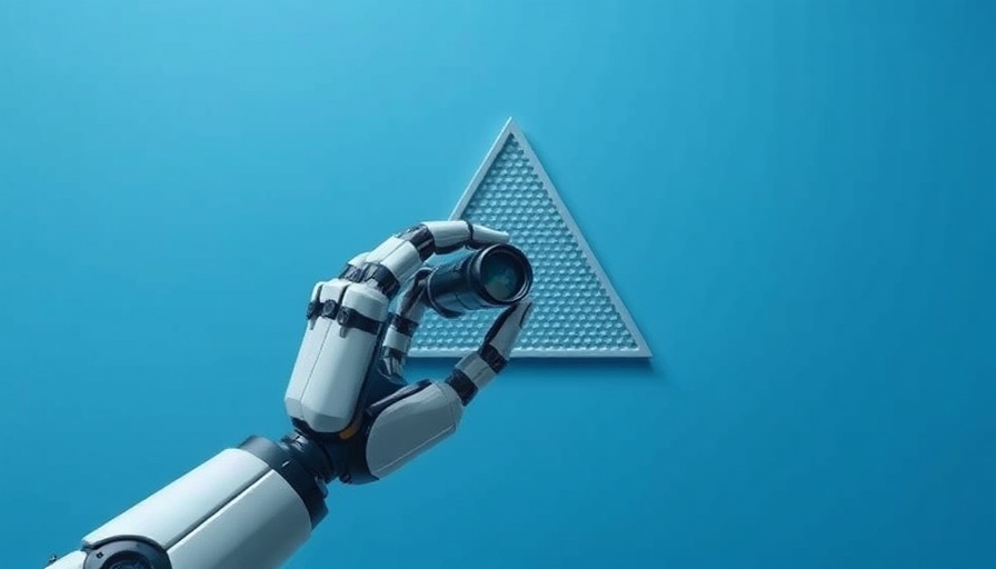 Futuristic robot hand with person observing, symbolizing how LLMs interpret content.