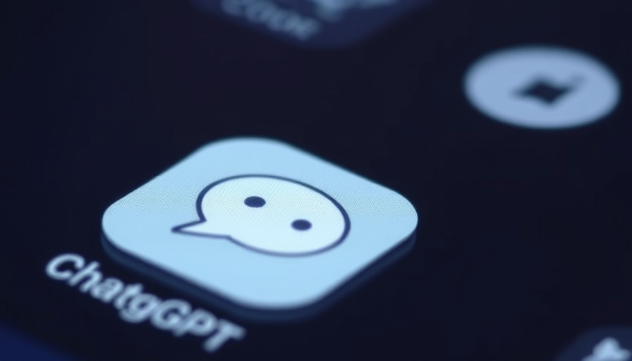 Close-up of ChatGPT icon on dark screen.