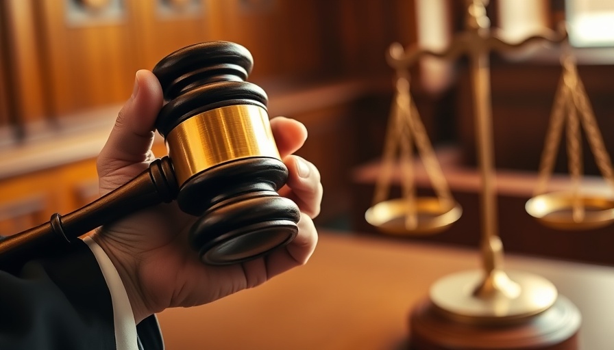 Judge's gavel symbolizing legal decision-making in antitrust case.