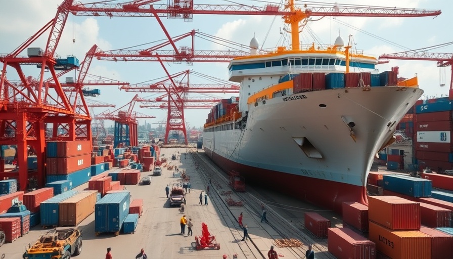 Bustling Asian shipyard in the ADSB shipbuilding market.